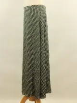Natan Belgium elegante lange damesrok met blauw-grijs paisleypatroon met beige accenten – foto 4 – kavel bij De Kringwinkel, Antwerpen