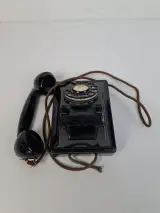 Prachtige Vintage BTMC 2749-RB Draaischijf Telefoon met Stoffen Snoer – Jaren '50 Klassieker! – foto 3 – kavel bij De Kringwinkel, Waardamme