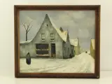 Alphonse De Clercq (1868–1945) – Winters dorpsgezicht – kavel bij De Kringwinkel, Antwerpen