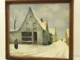 Alphonse De Clercq (1868–1945) – Winters dorpsgezicht – foto 2 – kavel bij De Kringwinkel, Antwerpen