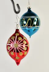 Set van 6 vintage glazen kerstballen in originele doos – foto 5 – kavel bij De Kringwinkel, Turnhout