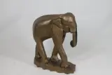 Handgesneden houten olifant – foto 2 – kavel bij De Kringwinkel, Brecht