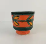 Set van 2 vintage keramische potjes met bloemmotief – foto 4 – kavel bij De Kringwinkel, Turnhout