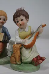 Vintage porseleinen muzikantenbeeldjes - Hummel-stijl – foto 4 – kavel bij De Kringwinkel, Brecht