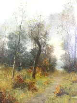 Gesigneerd olieverfschilderij van Henri Staps - Rouge-Cloître (96x122 cm) – foto 4 – kavel bij De Kringwinkel, Heverlee