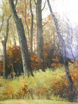Gesigneerd olieverfschilderij van Henri Staps - Rouge-Cloître (96x122 cm) – foto 5 – kavel bij De Kringwinkel, Heverlee