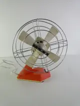 Vintage oranje elektrische tafelventilator ILKA – foto 5 – kavel bij De Kringwinkel, Heverlee