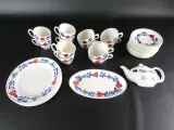 Vintage Boch serviesonderdelen Boerenbont – kavel bij De Kringwinkel, Heverlee