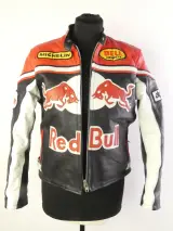 Leren motorjas met Red Bull opdruk maat 24 – kavel bij De Kringwinkel, Heverlee