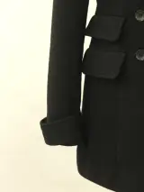 Dolce & Gabbana zwarte mantel uit wolmix - Made in Italy – foto 4 – kavel bij De Kringwinkel, Antwerpen