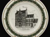 Set van 6 vintage Dessertborden met straatzichten uit Deurne beperkte oplage gesigneerd door de kunstenaar G. Swaenenpoel – foto 5 – kavel bij De Kringwinkel, Antwerpen