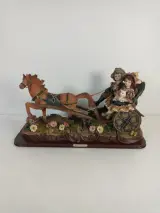 Decoratief beeldje met paard en koets met kinderen – kavel bij De Kringwinkel, Turnhout