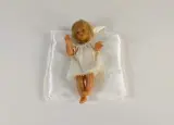 Vintage waspop kindje Jezus met blond haar in originele doos – foto 3 – kavel bij De Kringwinkel, Turnhout