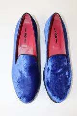 181 Designer Loafers Blauw Fluweel - Maat 39,5 – foto 2 – kavel bij De Kringwinkel, Izegem