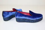 181 Designer Loafers Blauw Fluweel - Maat 39,5 – foto 3 – kavel bij De Kringwinkel, Izegem