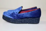 181 Designer Loafers Blauw Fluweel - Maat 39,5 – foto 6 – kavel bij De Kringwinkel, Izegem