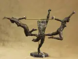 Jacques Vanroose voor Gardeco Objects – drie losse bronzen figuren – 75/99 – kavel bij De Kringwinkel, Antwerpen