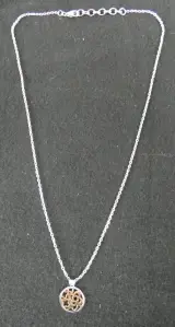 Zilveren Silver Rose Ketting met Bloemmotief – foto 2 – kavel bij De Kringwinkel, Diest