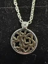 Zilveren Silver Rose Ketting met Bloemmotief – foto 6 – kavel bij De Kringwinkel, Diest