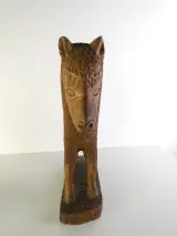 Afrikaans handgesneden houten leeuwensculptuur – foto 5 – kavel bij De Kringwinkel, Heverlee