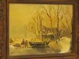 C.V. Vos (1985) – Hollands Winterlandschap – Olieverf – foto 3 – kavel bij De Kringwinkel, Antwerpen