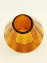Vintage handgeblazen amberkleurige vaas – foto 6 – kavel bij De Kringwinkel, Antwerpen