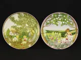 Villeroy & Boch "De vier jaargetijden " set van twee vintage borden 1970 – kavel bij De Kringwinkel, Antwerpen