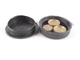 Vintage precisieweegschaalset 100 g - in paarse fluwelen doos – foto 5 – kavel bij De Kringwinkel, Heverlee