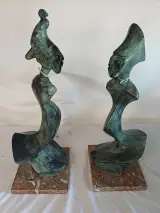 Set van 2 kunstwerken van Enca Caen (Enzo Carels) – foto 4 – kavel bij De Kringwinkel, Oudenaarde