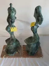 Set van 2 kunstwerken van Enca Caen (Enzo Carels) – foto 5 – kavel bij De Kringwinkel, Oudenaarde