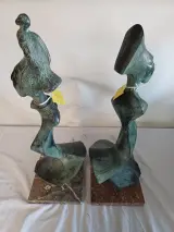 Set van 2 kunstwerken van Enca Caen (Enzo Carels) – foto 9 – kavel bij De Kringwinkel, Oudenaarde