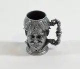 Set van 5 vintage tinnen expressieve gezichtsbekers – foto 5 – kavel bij De Kringwinkel, Geraardsbergen