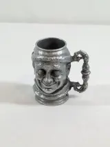 Set van 5 vintage tinnen expressieve gezichtsbekers – foto 6 – kavel bij De Kringwinkel, Geraardsbergen
