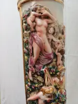 Vintage Italiaanse piedestal met vaas – foto 4 – kavel bij De Kringwinkel, Ronse