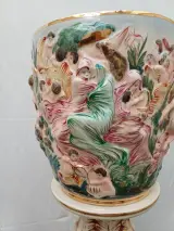 Vintage Italiaanse piedestal met vaas – foto 5 – kavel bij De Kringwinkel, Ronse