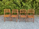 Set van 4 vintage bamboe klapstoelen – foto 2 – kavel bij De Kringwinkel, Ninove