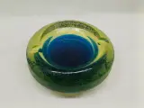 Mid-Century Murano stijl asbak in uranium glas – kavel bij De Kringwinkel, Zottegem