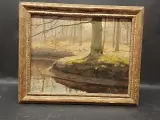Schilderij bostafereel Jan Tiele – kavel bij De Kringwinkel, Ninove