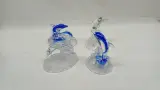 Set van 4 Cristal d'Arques kristallen dolfijnen beeldjes – kavel bij De Kringwinkel, Zottegem