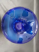Blauwe schaal in Murano-stijl – foto 2 – kavel bij De Kringwinkel, Ninove