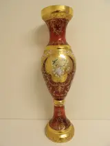 Boheems glazen (kristal?) vaas – foto 2 – kavel bij De Kringwinkel, Leopoldsburg
