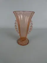 Roze Glazen Art Deco Vaas – kavel bij De Kringwinkel, Diest