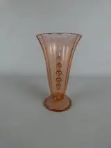 Roze Glazen Art Deco Vaas – foto 2 – kavel bij De Kringwinkel, Diest