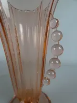 Roze Glazen Art Deco Vaas – foto 5 – kavel bij De Kringwinkel, Diest