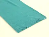 Damart sjaal met subtiele pailletten aan de uiteindes - turquoise – kavel bij De Kringwinkel, Antwerpen