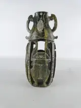 Decoratieve handgesneden stenen vaas/sculptuur in Egyptische stijl – foto 2 – kavel bij De Kringwinkel, Heverlee