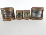 Set van 4 vintage scheeps- of navigatielampen – kavel bij De Kringwinkel, Heverlee