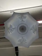 Vintage hanglamp met 3 extra verwisselbare opalineglazen kappen – handbeschilderd bloemendecor – foto 10 – kavel bij De Kringwinkel, Gent