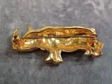 Set van 2 vintage diervormige broches en pins met strass-stenen – foto 4 – kavel bij De Kringwinkel, Gent