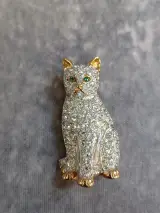 Set van 2 vintage diervormige broches en pins met strass-stenen – foto 5 – kavel bij De Kringwinkel, Gent